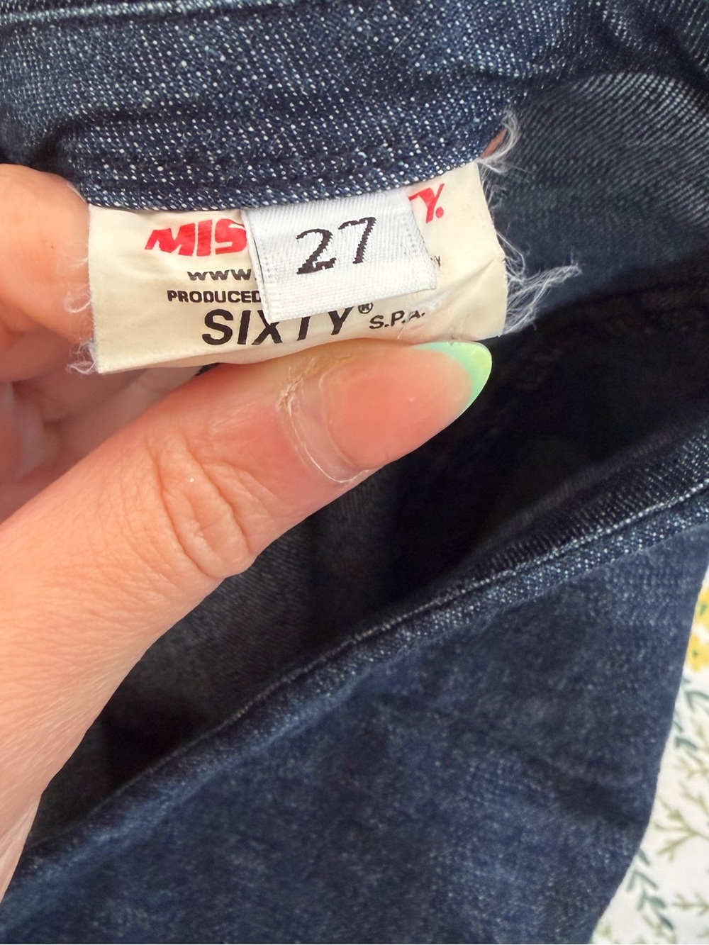 RARE Miss Sixty Jean capri with beaded fridge bottoms - Picture 5 of 14